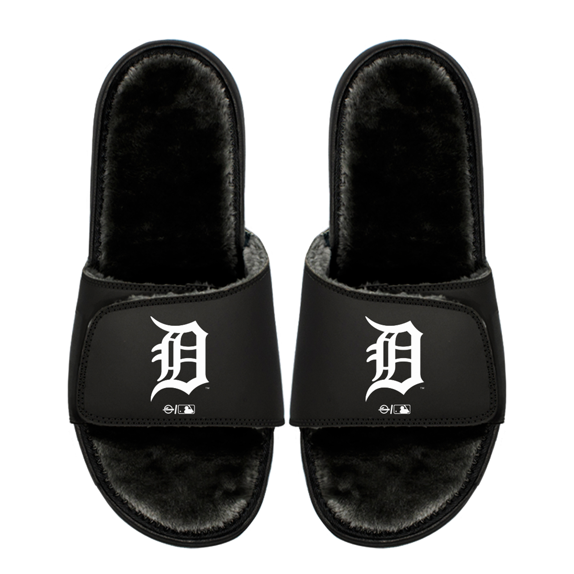 Unisex ISlide Detroit Tigers Logo Fur Slide Sandals Unisex ISlide Detroit Tigers Logo Fur Slide Sandals