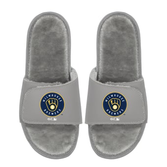 Unisex ISlide  Milwaukee Brewers Logo Fur Slide Sandals