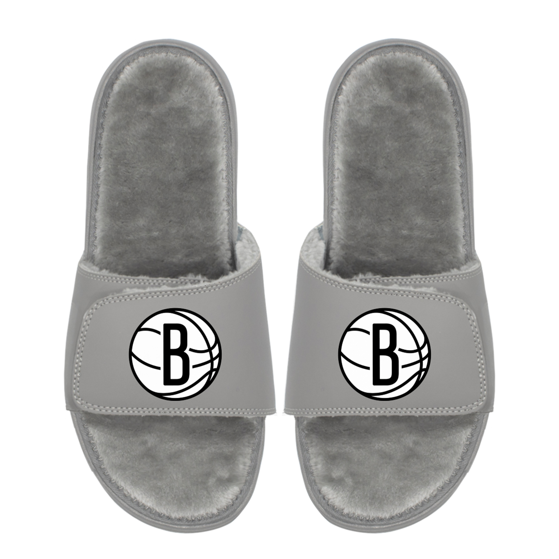 Unisex ISlide Brooklyn Nets Logo Fur Slide Sandals Unisex ISlide Brooklyn Nets Logo Fur Slide Sandals