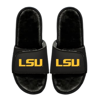 Youth ISlide  LSU Tigers Logo Fur Slide Sandals