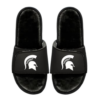 Youth ISlide  Michigan State Spartans Logo Fur Slide Sandals