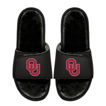 Youth ISlide  Oklahoma Sooners Logo Fur Slide Sandals