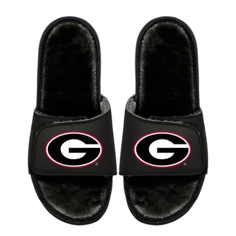 Youth ISlide  Georgia Bulldogs Logo Fur Slide Sandals