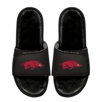 Youth ISlide  Arkansas Razorbacks Logo Fur Slide Sandals