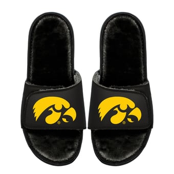 Youth ISlide  Iowa Hawkeyes Logo Fur Slide Sandals