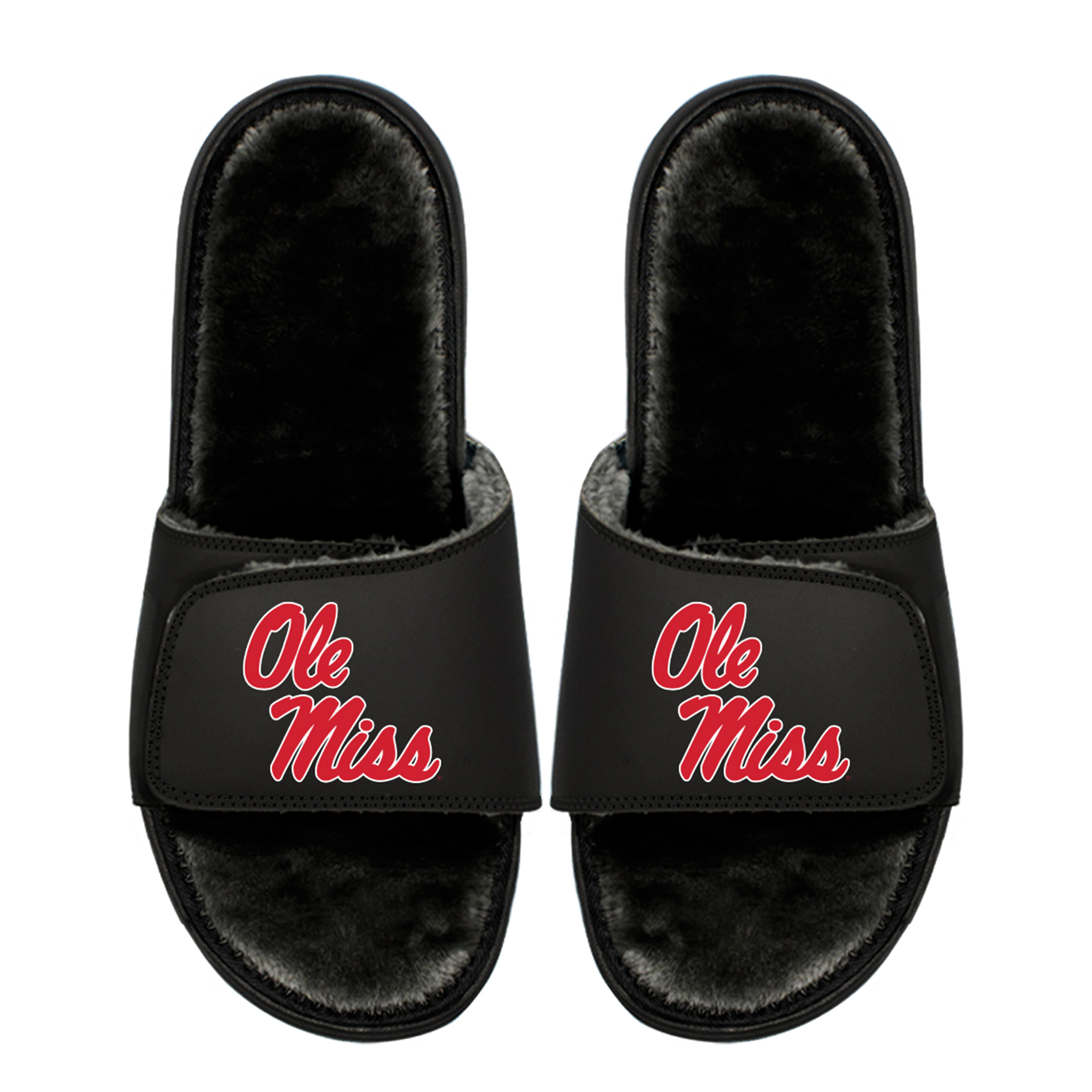 Unisex ISlide Ole Miss Rebels Logo Fur Slide Sandals