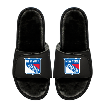 Youth ISlide  New York Rangers Logo Fur Slide Sandals