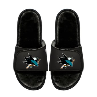 Youth ISlide  San Jose Sharks Logo Fur Slide Sandals