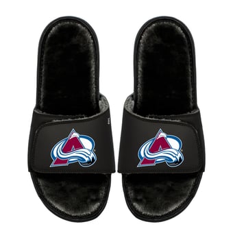 Youth ISlide  Colorado Avalanche Logo Fur Slide Sandals
