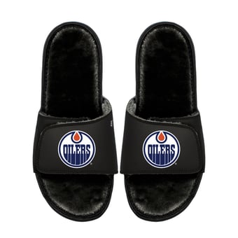 Youth ISlide  Edmonton Oilers Logo Fur Slide Sandals