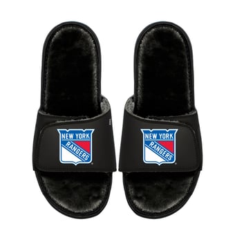 Unisex ISlide  New York Rangers Logo Fur Slide Sandals