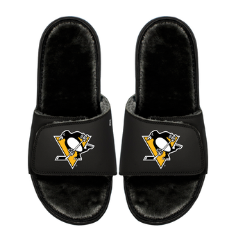 Unisex ISlide  Pittsburgh Penguins Logo Fur Slide Sandals