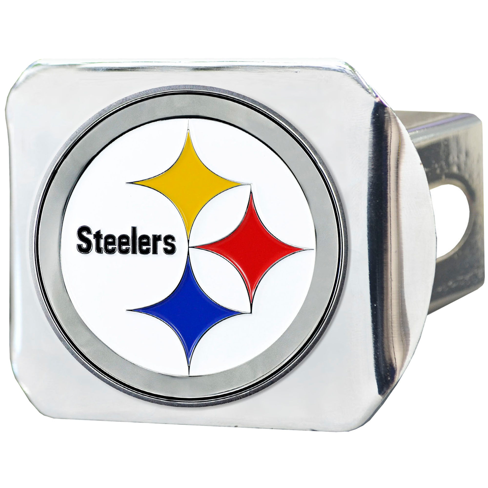 Logo Brands  Pittsburgh Steelers Color on Chrome Hitch Cover