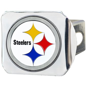 Logo Brands  Pittsburgh Steelers Color on Chrome Hitch Cover