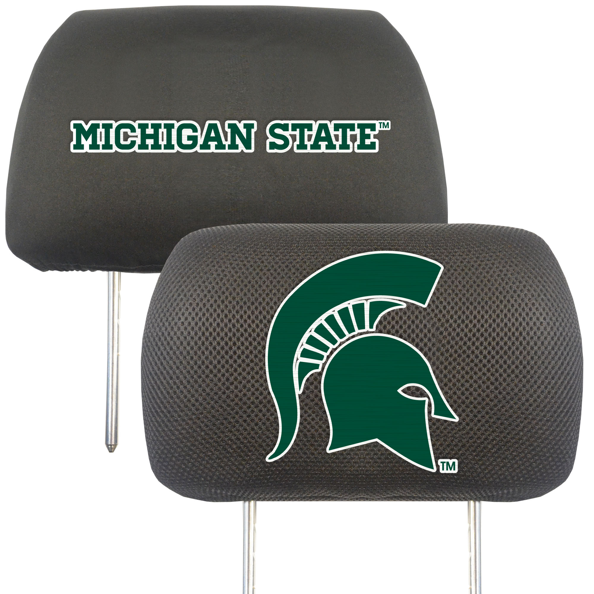 Logo Brands Michigan State Spartans Car Head Rest Cover