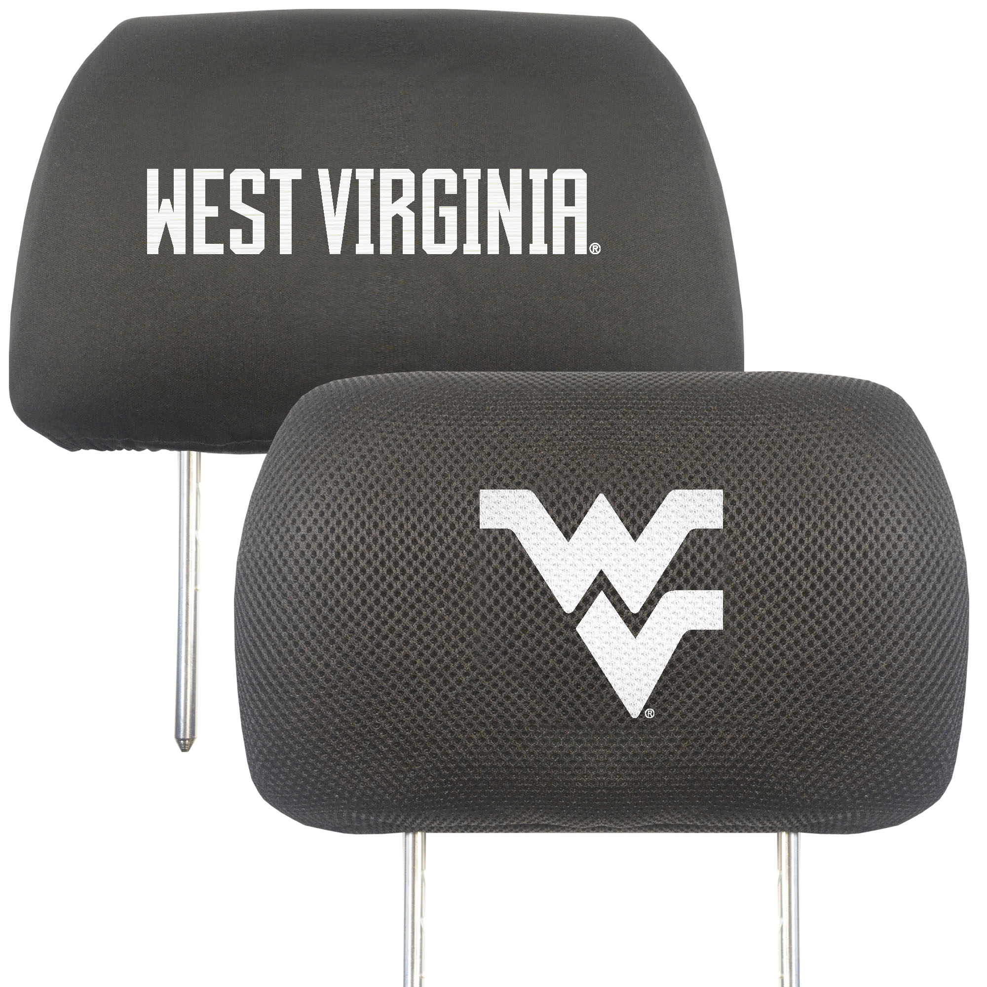 Logo Brands West Virginia Mountaineers Car Head Rest Cover