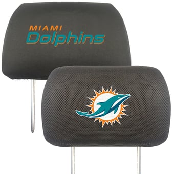 Logo Brands Miami Dolphins Car Head Rest Cover
