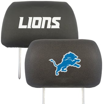 Logo Brands Detroit Lions Car Head Rest Cover