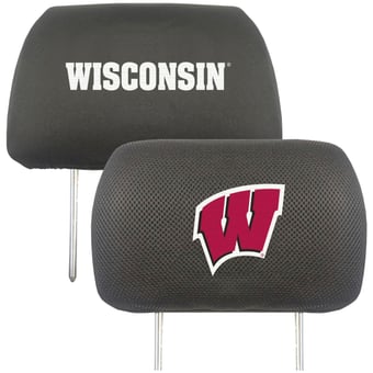 Logo Brands Wisconsin Badgers Car Head Rest Cover