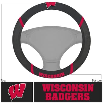 Logo Brands Wisconsin Badgers Steering Wheel Cover
