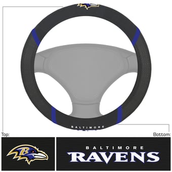 Logo Brands Baltimore Ravens Steering Wheel Cover