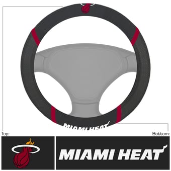 Logo Brands Miami Heat Steering Wheel Cover