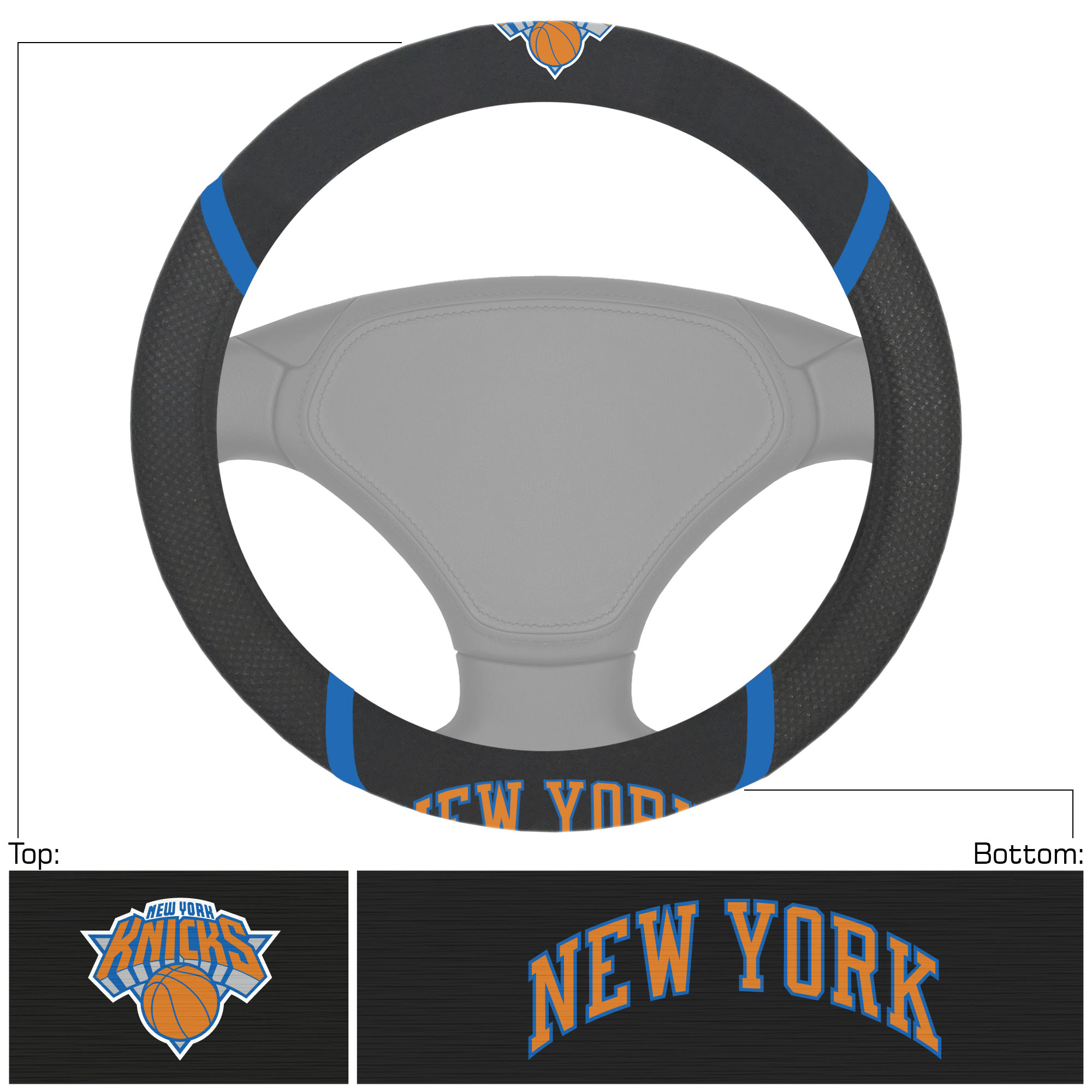 Logo Brands New York Knicks Steering Wheel Cover