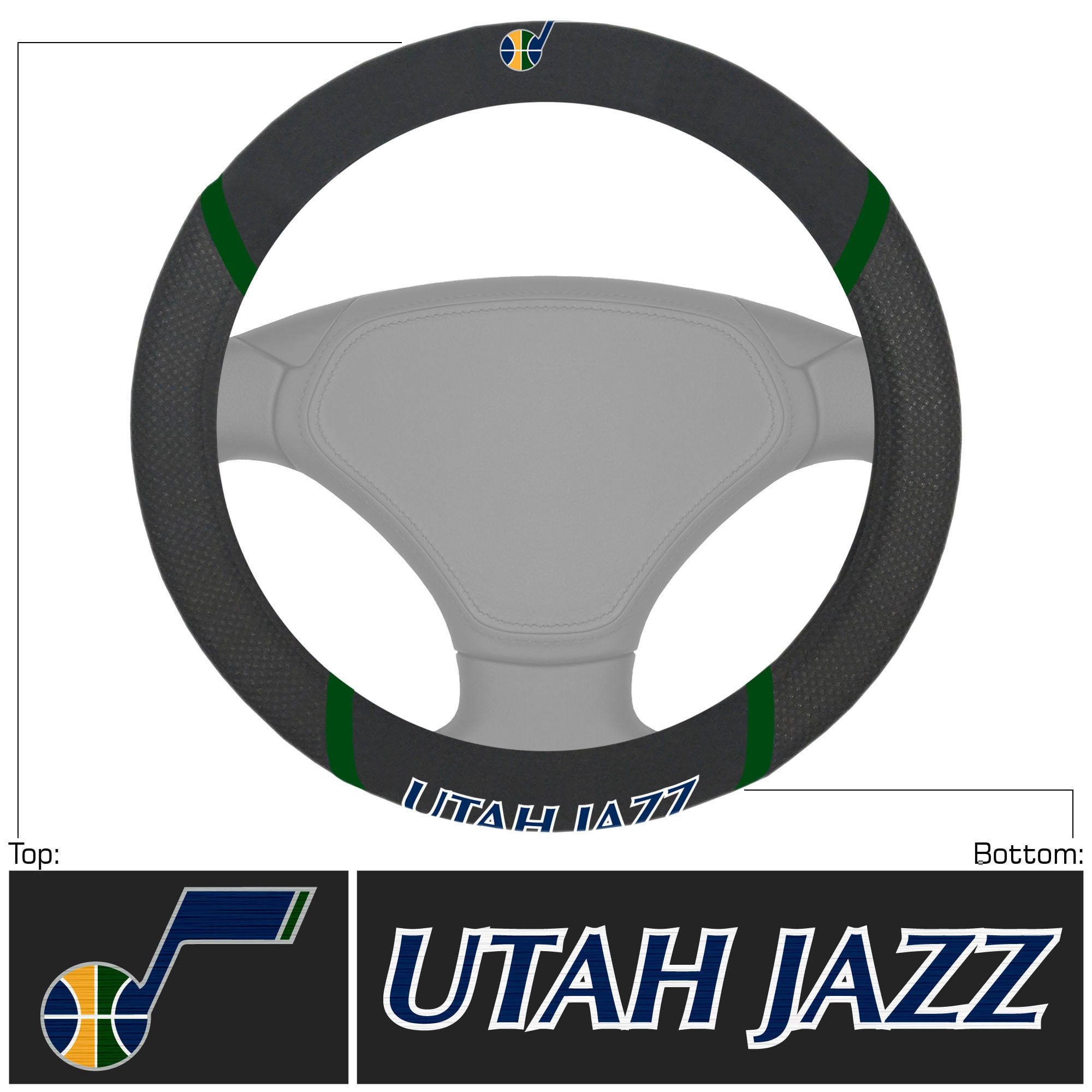 Logo Brands Utah Jazz Steering Wheel Cover
