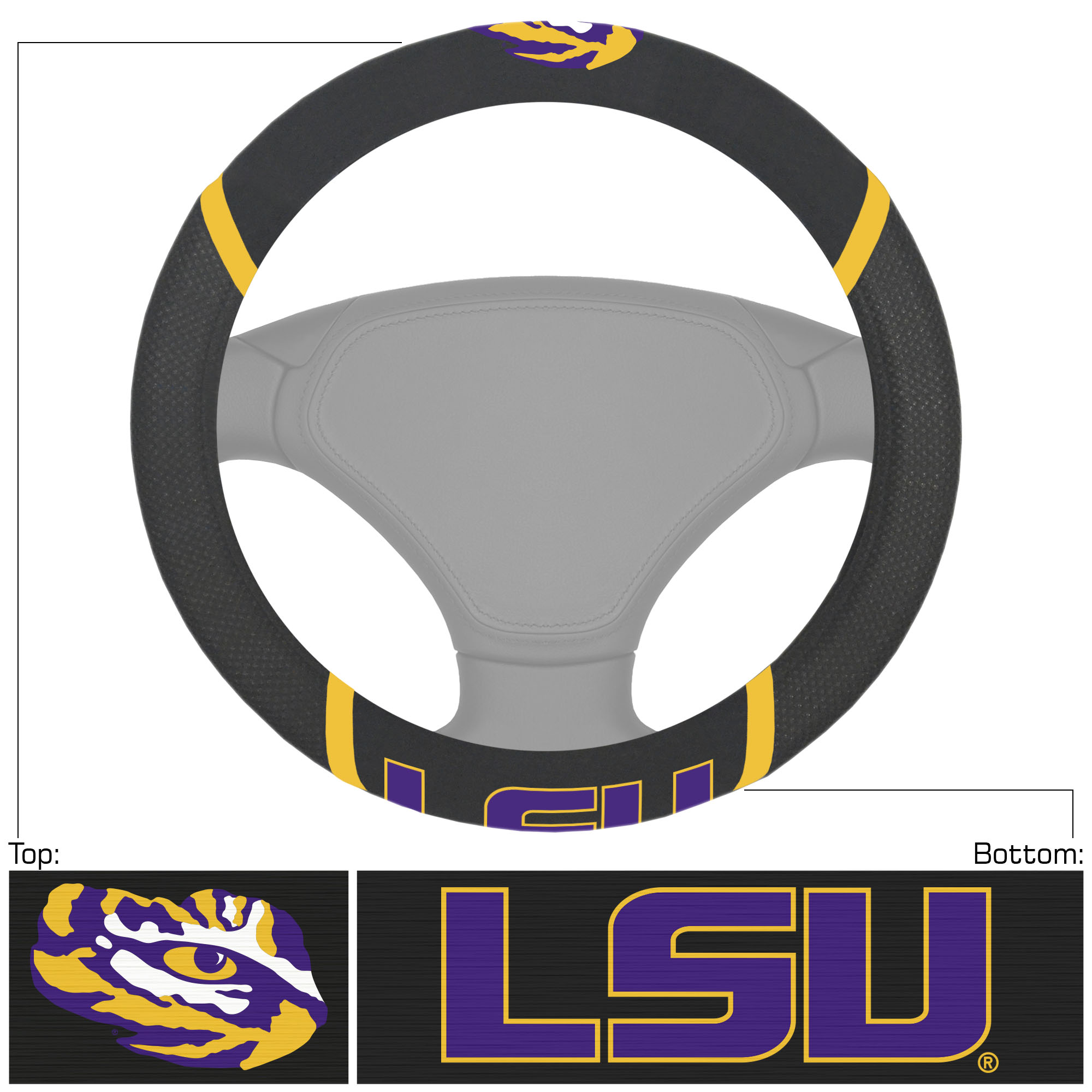 Logo Brands LSU Tigers Steering Wheel Cover