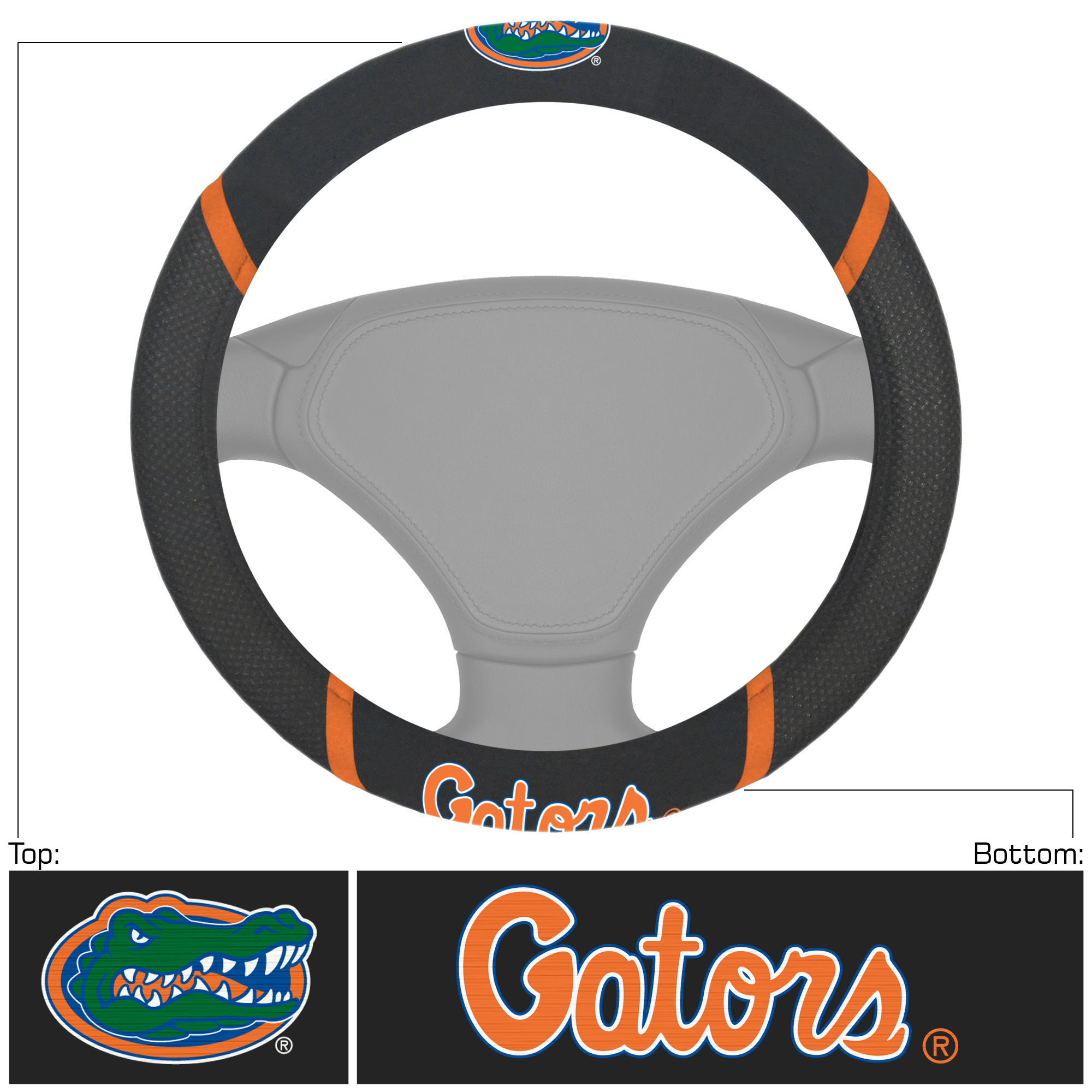 Logo Brands Florida Gators Steering Wheel Cover