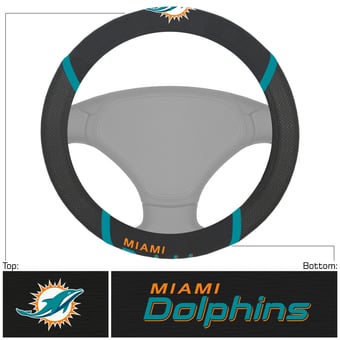 Logo Brands Miami Dolphins Steering Wheel Cover