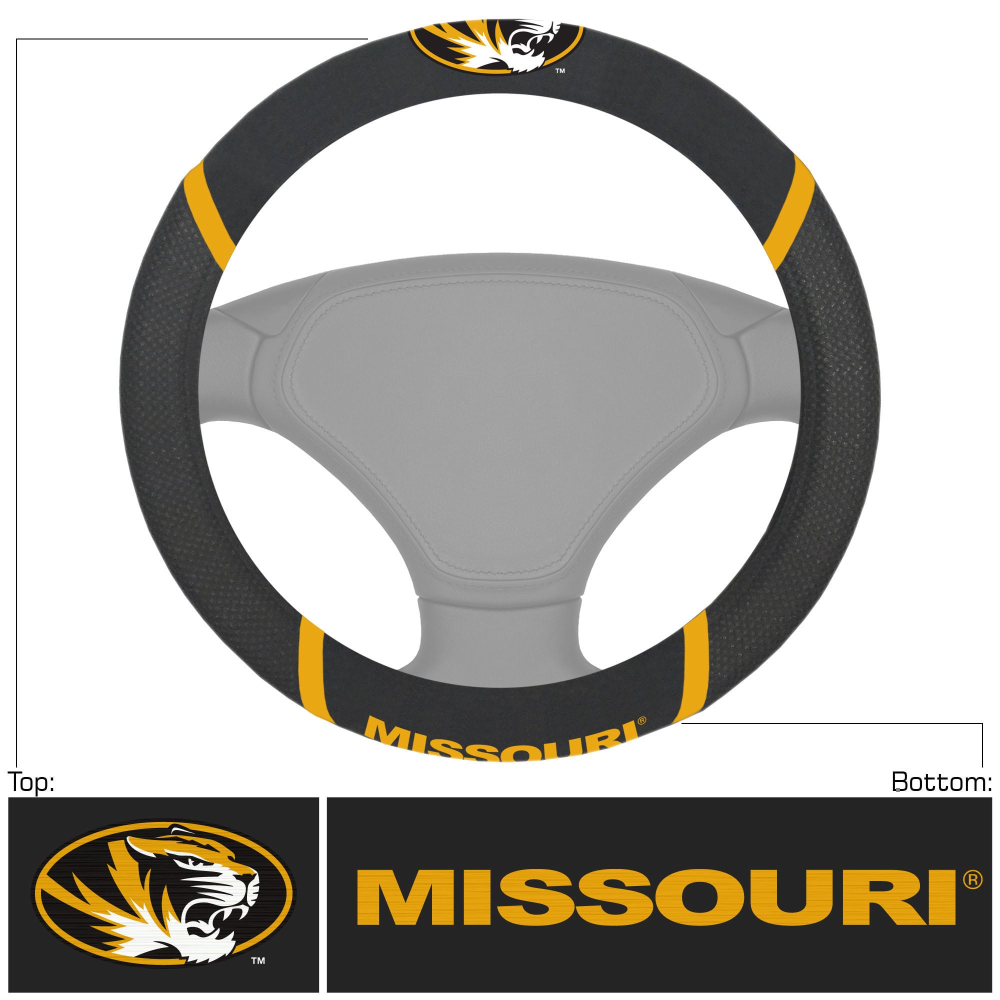 Logo Brands Missouri Tigers Steering Wheel Cover
