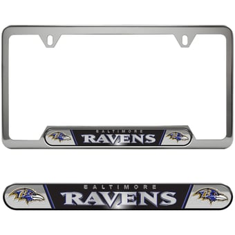 Logo Brands  Baltimore Ravens Embossed License Plate Frame