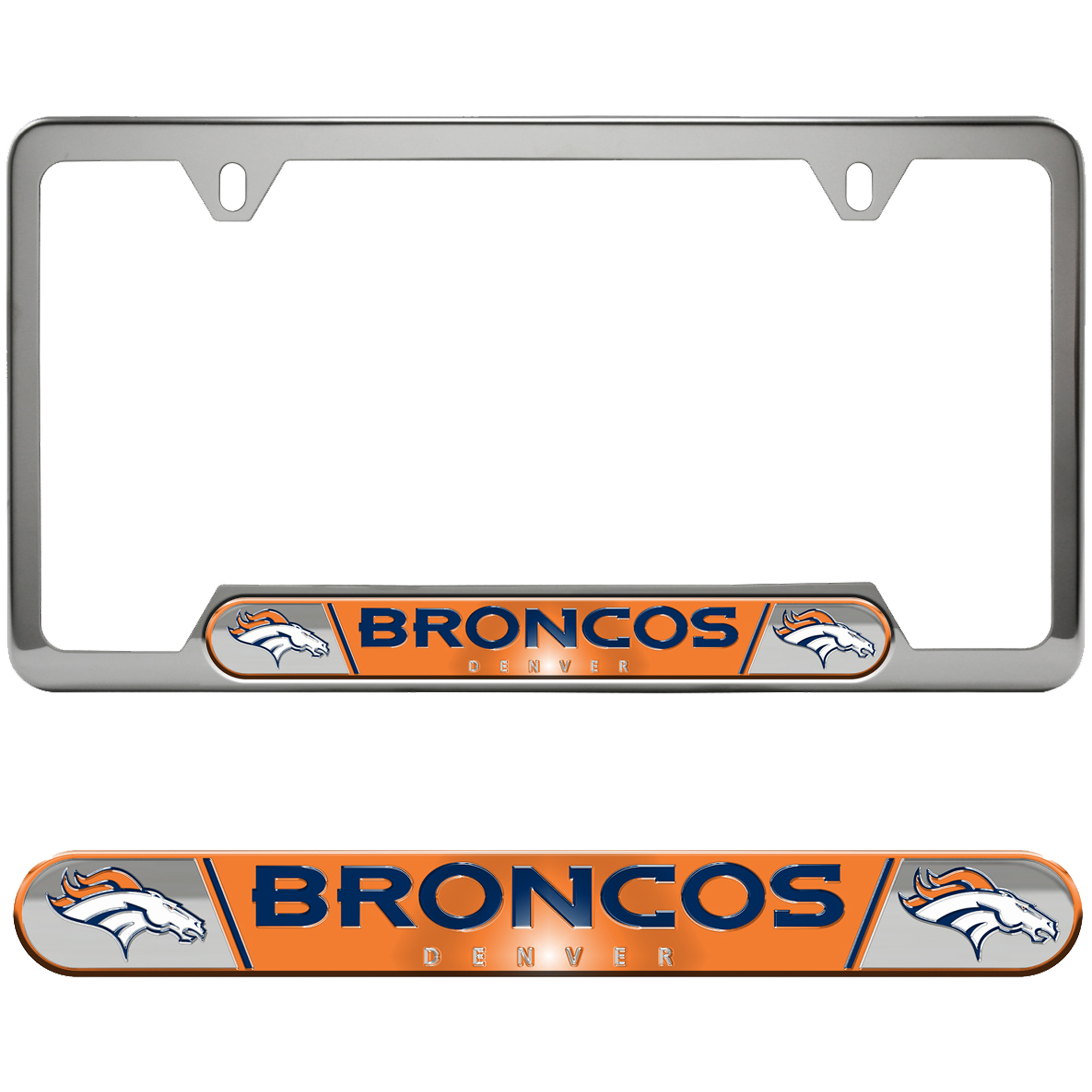 Logo Brands  Denver Broncos Embossed License Plate Frame