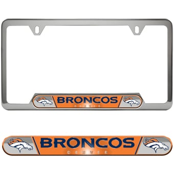 Logo Brands  Denver Broncos Embossed License Plate Frame