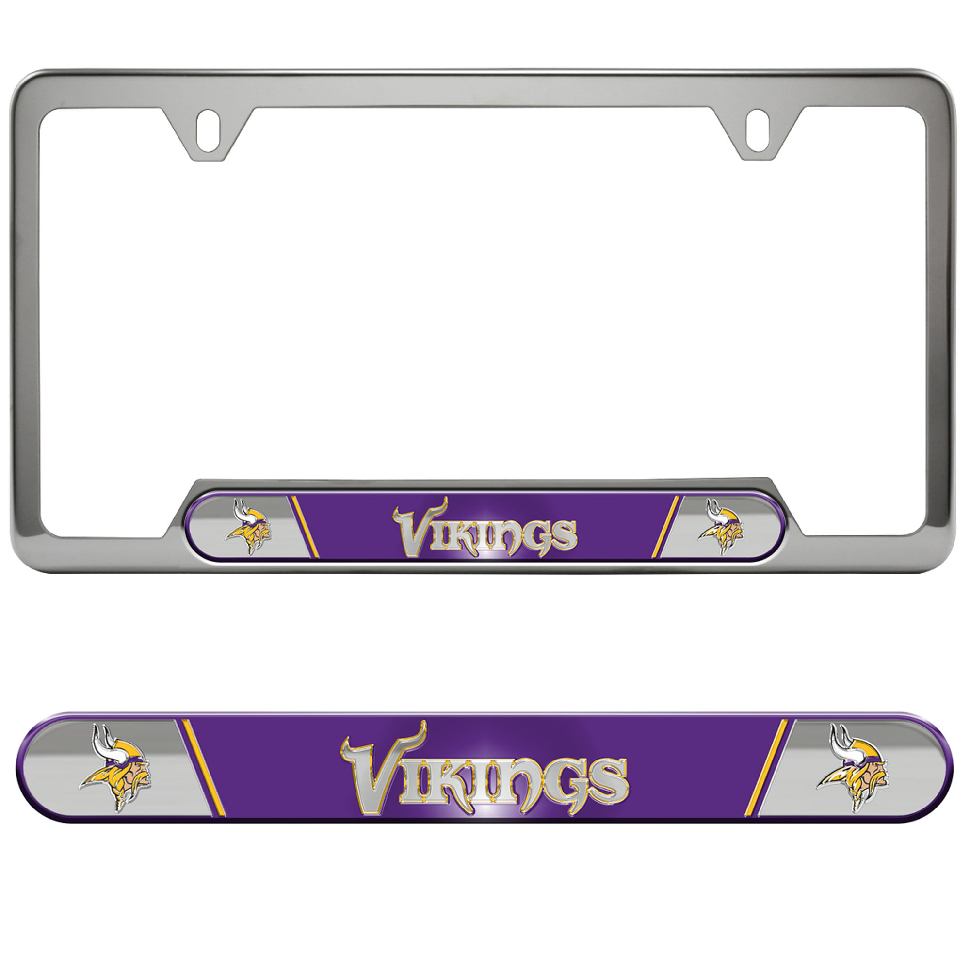 Logo Brands  Minnesota Vikings Embossed License Plate Frame