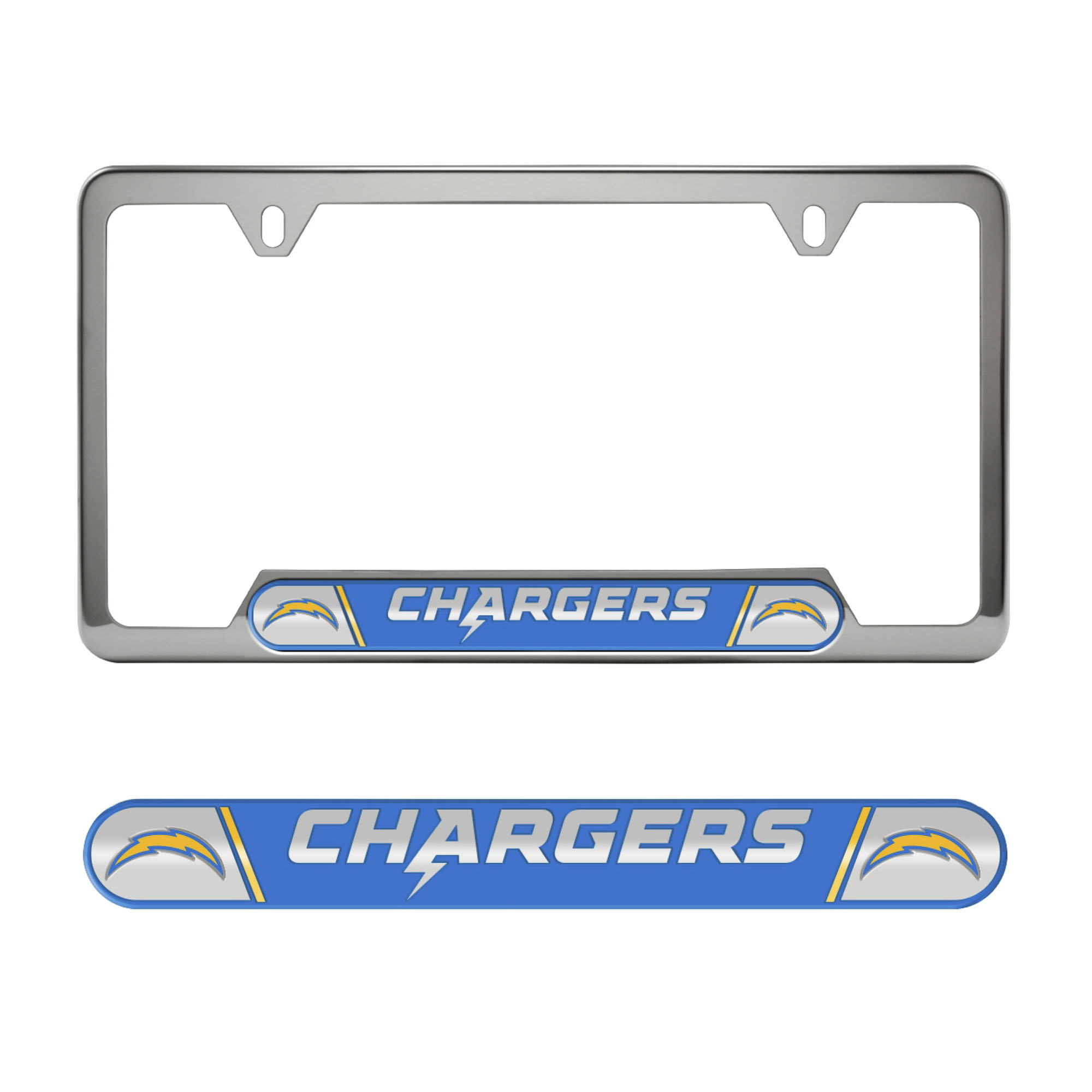 Logo Brands  Los Angeles Chargers Embossed License Plate Frame
