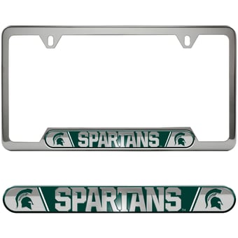 Logo Brands  Michigan State Spartans Embossed License Plate Frame