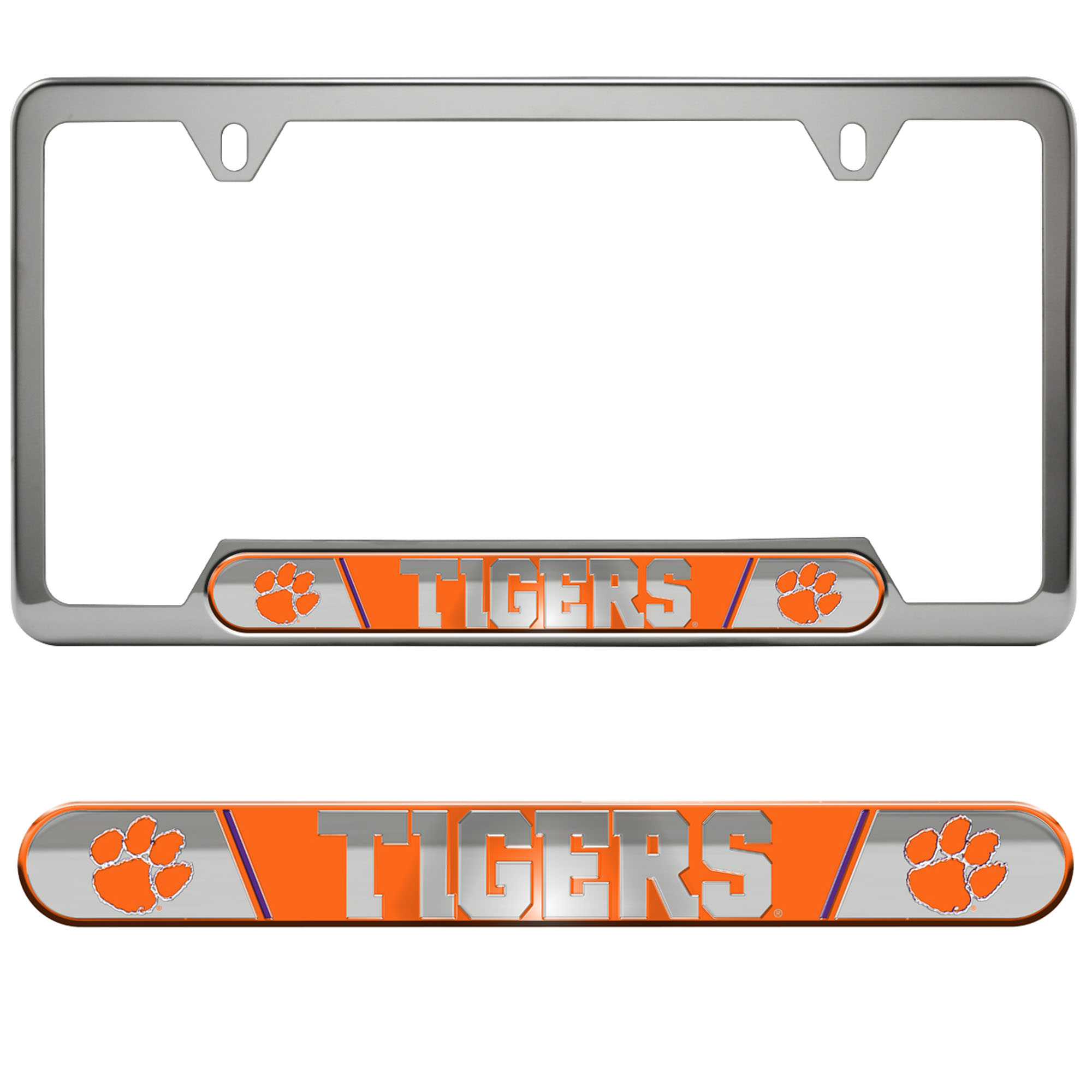 Logo Brands  Clemson Tigers Embossed License Plate Frame