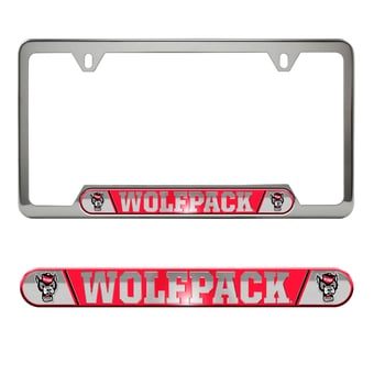 Logo Brands  NC State Wolfpack Embossed License Plate Frame
