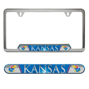 Logo Brands  Kansas Jayhawks Embossed License Plate Frame