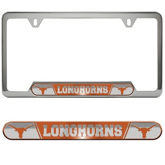 Logo Brands  Texas Longhorns Embossed License Plate Frame