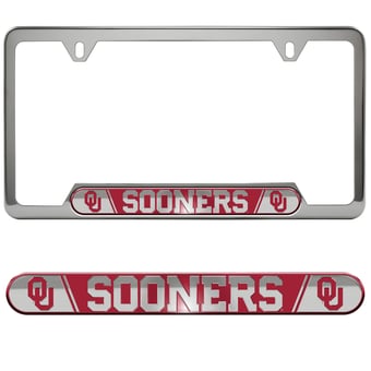 Logo Brands  Oklahoma Sooners Embossed License Plate Frame