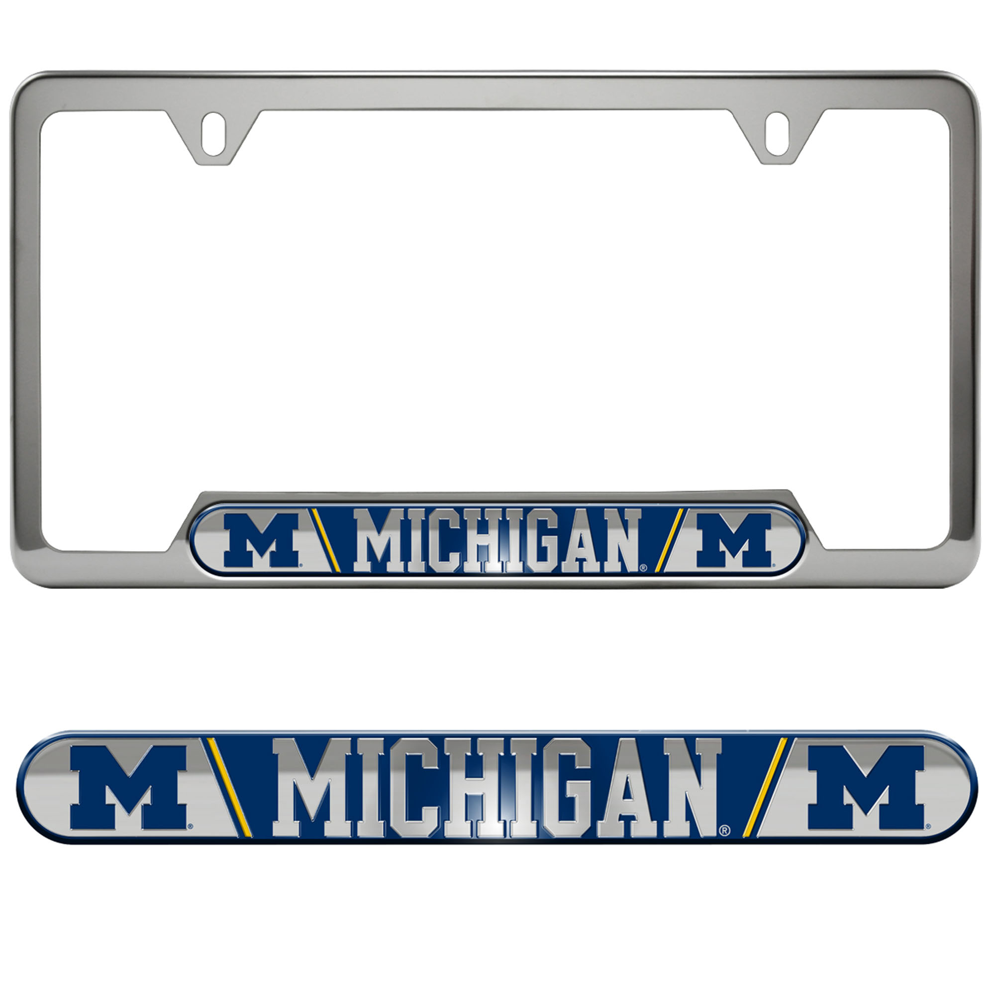 Logo Brands  Michigan Wolverines Embossed License Plate Frame