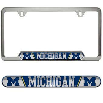 Logo Brands  Michigan Wolverines Embossed License Plate Frame