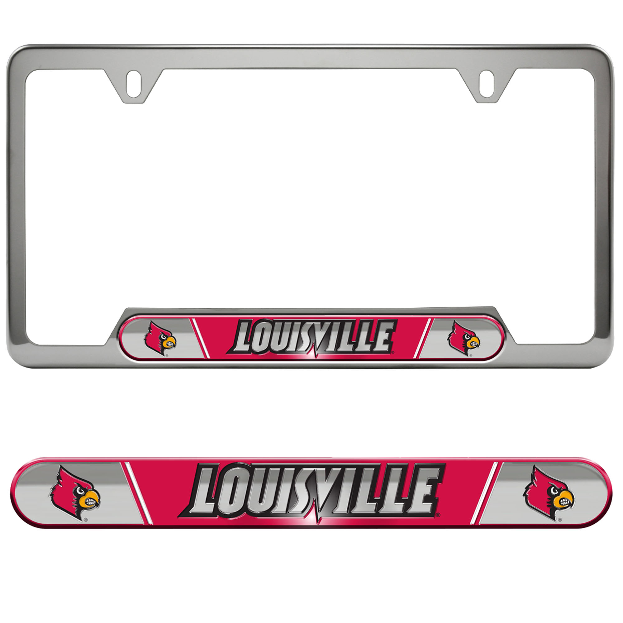 Logo Brands  Louisville Cardinals Embossed License Plate Frame