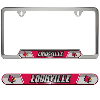 Logo Brands  Louisville Cardinals Embossed License Plate Frame