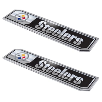 Logo Brands  Pittsburgh Steelers 2-Pack Embossed Truck Emblem Set