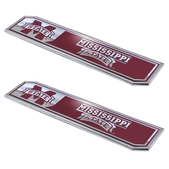 Logo Brands  Mississippi State Bulldogs 2-Pack Embossed Truck Emblem Set