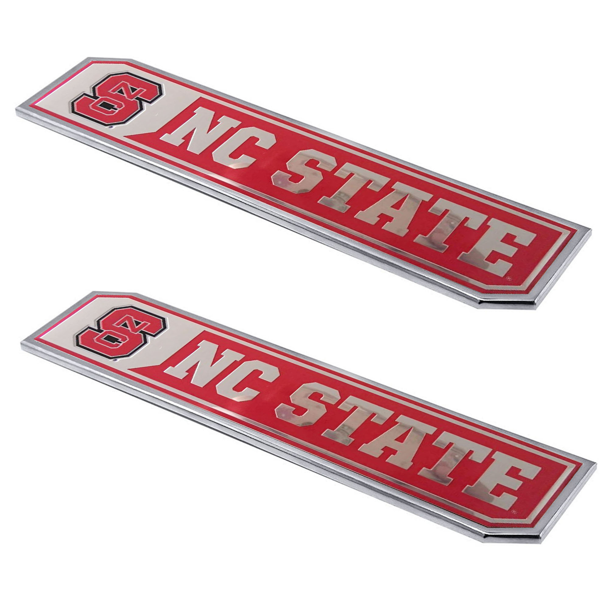 Logo Brands  NC State Wolfpack 2-Pack Embossed Truck Emblem Set
